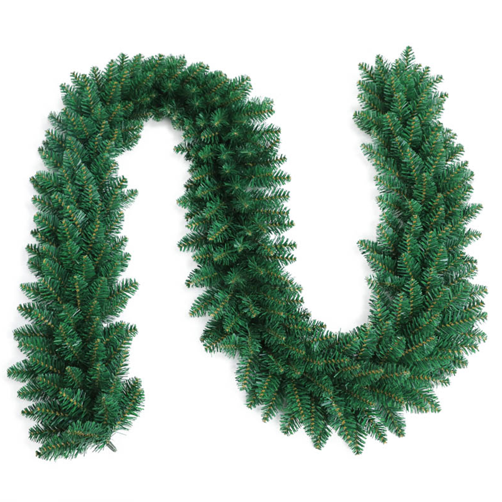 QY225427 Christmas decoration supplies rattan home decor premium pvc  artificial green Christmas tree garland