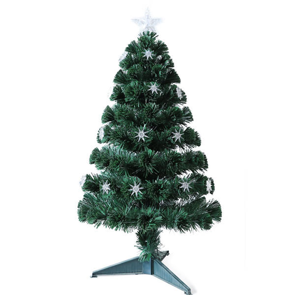 QYF220209 fiber optic Christmas tree with Eight-pointed star