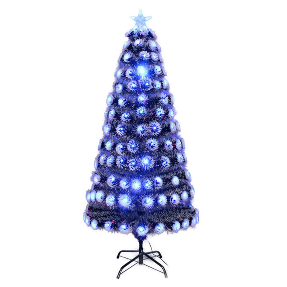 QYF230618 snowflake blue light fiber optic Christmas tree
