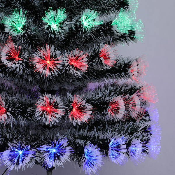 QYF230413 all-light fiber optic Christmas tree,red，blue and green LED light
