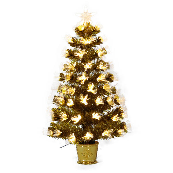 QYF230109 all-light fiber optic Christmas tree with warm white light