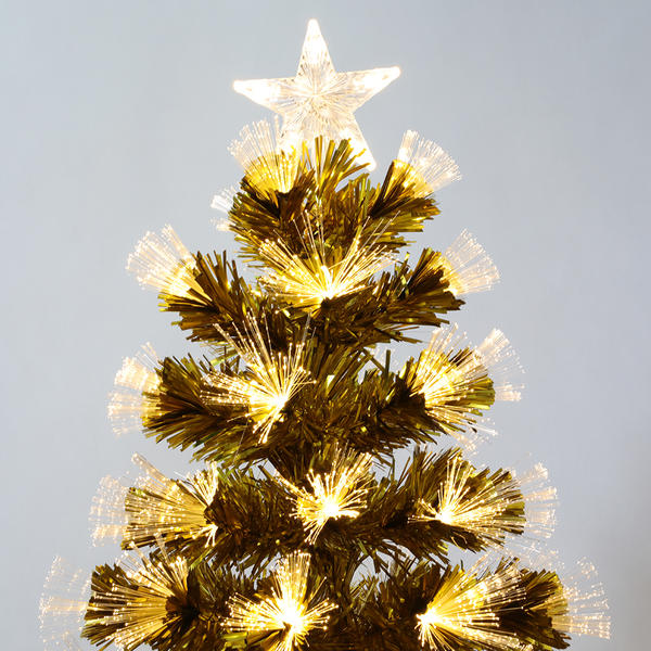 QYF230109 all-light fiber optic Christmas tree with warm white light