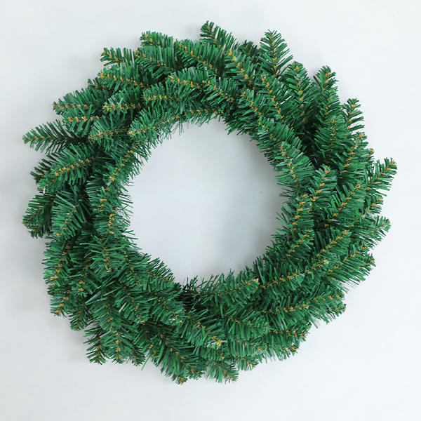 W03 green pvc Christmas wreath