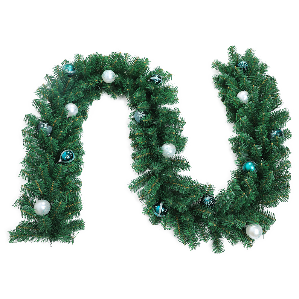 QY225624 Christmas decoration supplies rattan home decor premium pvc  artificial green Christmas tree garland Christmas decoration