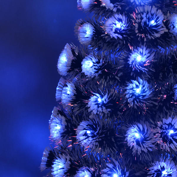 QYF230618 snowflake blue light fiber optic Christmas tree
