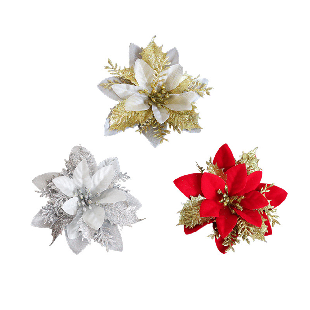 F02 classic decorative flowers cute christmas flowers artificial flowers for home hotel decoration