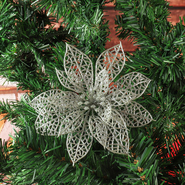 F03 artificial Christmas tree flower glitter decorations xmas ornaments new year gift