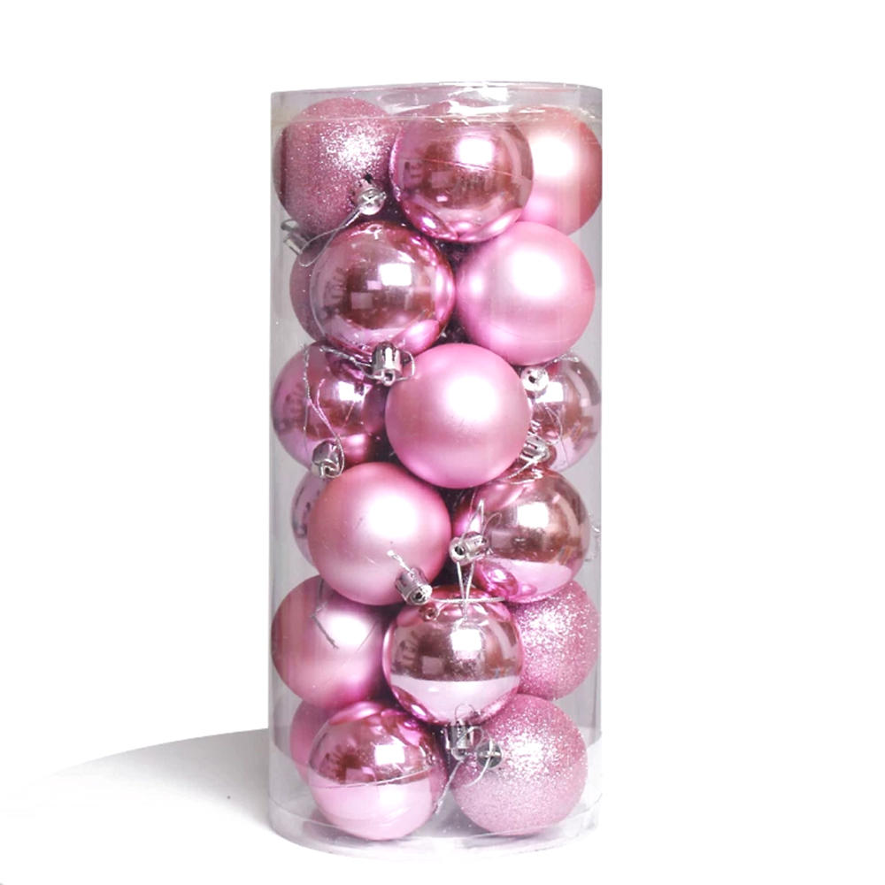 QYB03 pink Christmas balls
